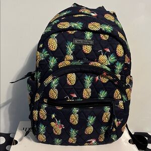 New Vera Bradley Pineapple Print Quilted Backpack TOUCAN PLAY
